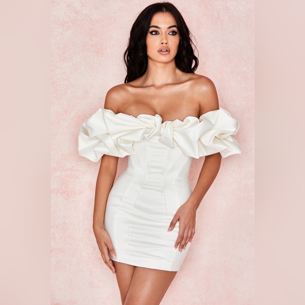 House of CB Selena Dress - IVORY - SMALL
